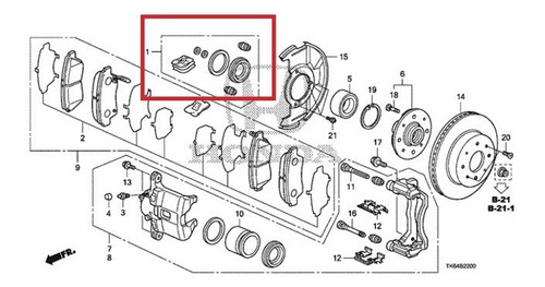 Kit Reparacion Sellos Caliper Delantero Honda Civic Si 2.0 Foto 2
