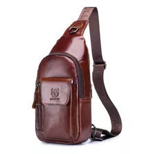 Morral Pechera Cuero Genuino Para Hombres Bullcaptain Xb121