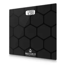 Inevifit Báscula De Baño, Báscula De Baño Digital De Alt Color Negro