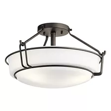 Lámpara Kichler Alkire 16.5puLG 3 Luces Semi Flush, Vidrio