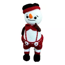 Boneco De Neve Amigurumi Brinquedo Decoração Bebê 