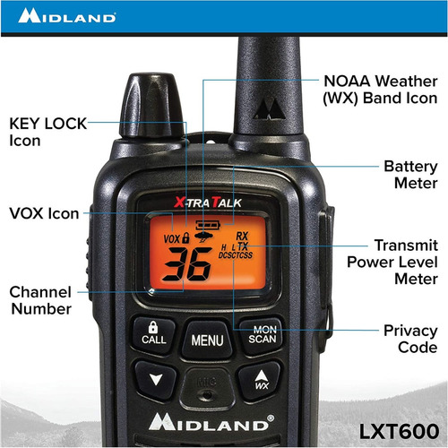 Radios 2 Vias Midland Lxt600vp3 Hasta 45 Kms (28 Millas) Foto 4