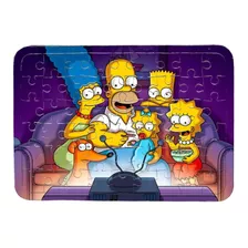 Rompecabezas Los Simpson De Cartón 54 Piezas