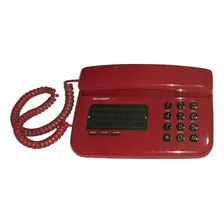 Telefone Fixo Sharp Line Table Model Tp-200 (r) Vermelho