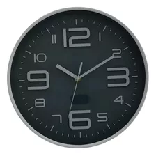 Reloj De Pared Fondo Negro 4 Números Blanco Grande