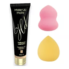 Maquillaje Liquido Fps 15 Hollywood Cosmetics Y 2 Esponjas 