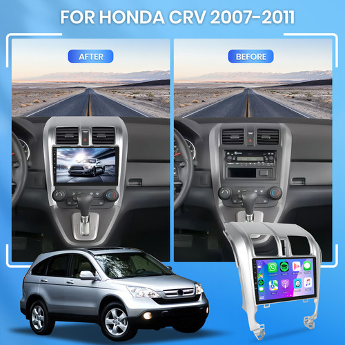 Radio De Coche De 10 Pulgadas Para Honda Crv 2007-2011 Con M Foto 2