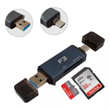 Adaptador Type-c/usb 3.0 P/ Leitor De Cartão Sd/ Micro Sd