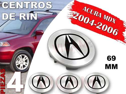 Kit De Centros De Rin Acura Mdx 2004-2006 69 Mm (gris) Foto 2