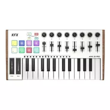 Kfx Mini 25 Pro Teclado Controlador Midi Usb 25 Teclas Pads 