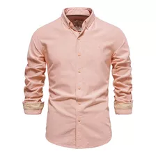 Camisas Masculinas Oxford De Manga Comprida Camisas De Algod