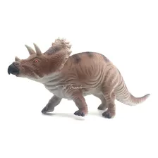 Dinosaurio De Juguete Triceratops De Goma Con Sonido 25 Cm