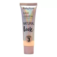 Base Liquida Natural Look Ruby Rose Bege Promoção Hb-8051