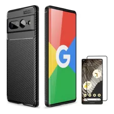 Case Carbono Autofocus Para Google Pixel 8 Pro + Vidrio