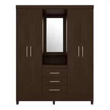 Guarda Roupa Royal Casal Super Oferta 4 Portas C/ Espelho