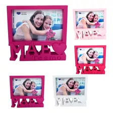 Kit 5 Quadros 10x15 Mãe Te Amo Quadro Porta Retrato Mesa Cor Sortidos