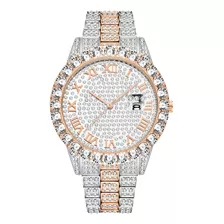 Big Diamond Pulsera Reloj De Lujo Hombres