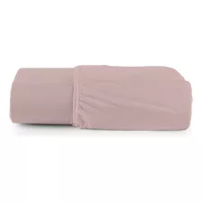 Lençol Casal C/ Elástico Malha 100% Algodão Avulso Cor Rosa