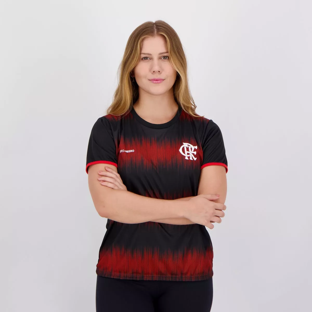 Camisa Flamengo Part Feminina Preta