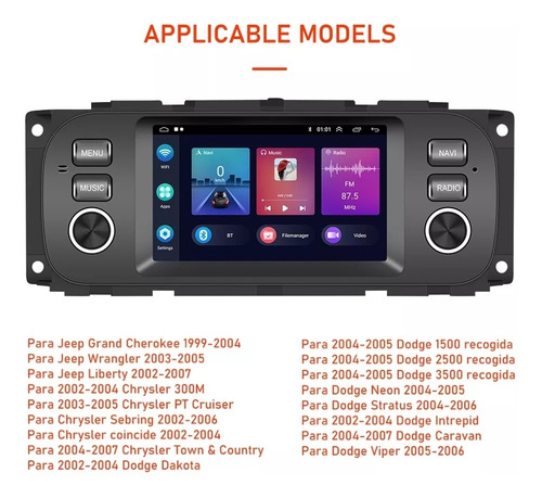 Estereo Dodge Jeep Chrysler Radio Pantalla Android Carplay Foto 6