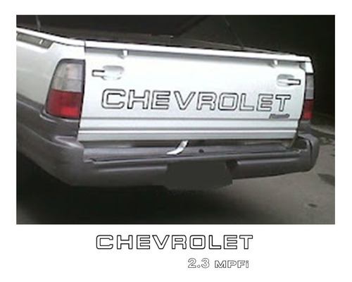 Sticker Chevrolet Luv Para Tapa De Batea + 2.3 Mpfi Calcas Foto 2