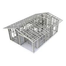 Projeto Estrutural Steel Frame Casa 57 M² Modelo Loki 2c