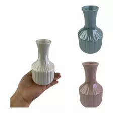 Conjunto 3 Vasos De Porcelana Decoração Enfeite Sala Mesa