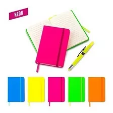 Libreta Pequeña Pointer Con Liga Color Neon