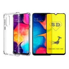 Capinha Antichoque + Película Gel 5d Para Samsung Galaxy A50