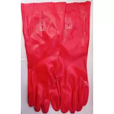 Par Guante Rojo Pvc 45cm Talla 10 Safaty