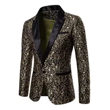 Saco Blazer Hombre Moda Diseño Moderno Jacquard