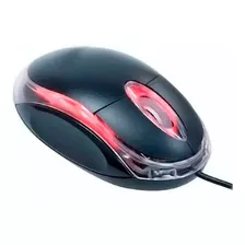 Mouse Óptico Confortável Com Fio Usb Compacto 3 Botões Cor Preto