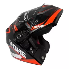 Capacete Yohe New Pratik Atlantic Preto Vermelho