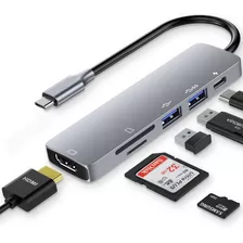 Convertidor Adaptador Dock Usb C A Hdmi Usb Usbc Lector Memo