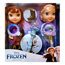 Disney Frozen En Caja Princesas Muñecas Musical Elsa Y Anna 