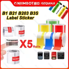 Etiqueta De Color De 5 Rollos Para Niimbot B1 B21 B203 B3s
