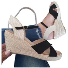 Chalas, Sandalias Taco Chino Con Plataforma