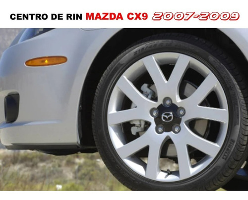 Kit De 4 Centros De Rin Negros Para Mazda 6 2005-2009 56 Mm Foto 2