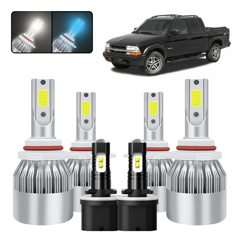 Kit De Focos Led 9005 9006 H3 Para Chevy S10 Pickup 96-1997 Chevrolet S-10