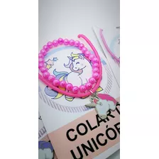 **kit 10 Pulseiras + 10 Colar Unicornio Lembracinha Atacado-