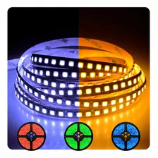 Tira Led 5050 Rollo 5 Metros Colores 12v Exterior Siliconada Color De La Luz Verde