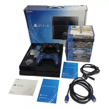 Playstation 4 500gb +15 Jogos E 2 Controles Muito Conservado Com Caixa E Manuais Originais