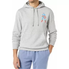 Sudadera Hoodie Capitán America Gris