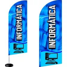 Wind Banner Informatica Flyflag Dupla Face Bandeira Completo