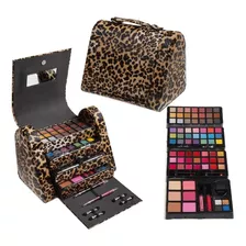 Set Maletin De Maquillaje Leopardo Ideal Regalo Reyes