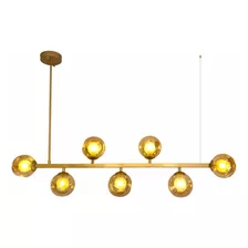 Lustre Pendente Moderno Orbe 115cm Com 7 Globos De Ø12cm 