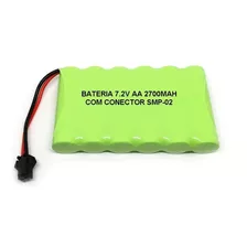 Bateria 7.2v Para Carrinho 2700mah Ni-mh Conector Smp02 Rcs