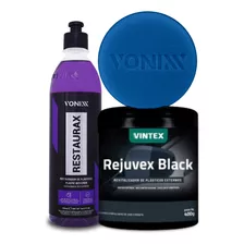 Restaurax 500ml + Rejuvex Black 400g + Aplicador Vonixx