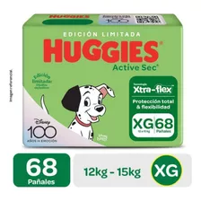 Pañal Huggies Active Sec Xpad Big Talla Xxg Bigp 62 Unid