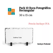 Pack 10 Roca Rectangular 30x15 Para Sublimación